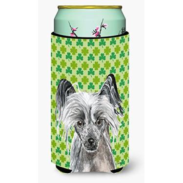 Imagem de Chinese Crested St Patrick's Irish Tall Boy Beverage Insulator Beverage Insulator Hugger