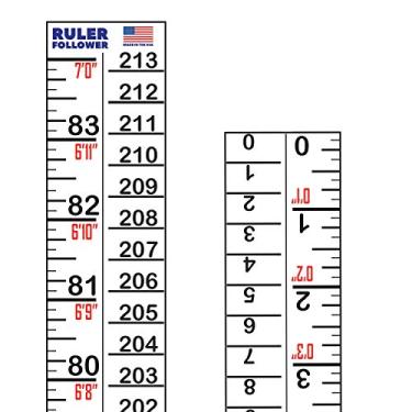 Imagem de Régua adesiva com indicador de altura – régua americana de 1,8 m em um rolo adesivo