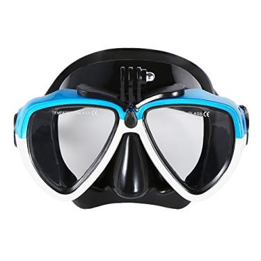 Imagem de Tingpai Óculos de mergulho -neblina Másca de mergulho com snorkel Óculos de natação com suporte pa câme