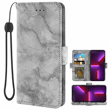 Imagem de DIIGON Capa de telefone carteira Folio capa para LG G4, capa de couro PU premium slim fit para LG G4, 1 slot de moldura para foto, recortes de precisão, cinza