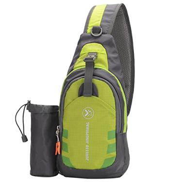 Imagem de HUIOP Homens Mulheres Sling Backpack Chest Crossbody Bolsa Ombro Bolsa Travel Sports Gym Daypack,bolsa no peito