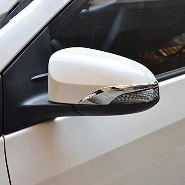 Imagem de JIERS Para Toyota Corolla 2014-2018, tiras de espelho retrovisor lateral do carro acabamento da tampa ABS cromado decoração exterior