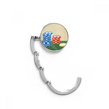 Imagem de Gancho de mesa de ilustração de arranjo de fichas de cassino, gancho decorativo com fecho dobrável