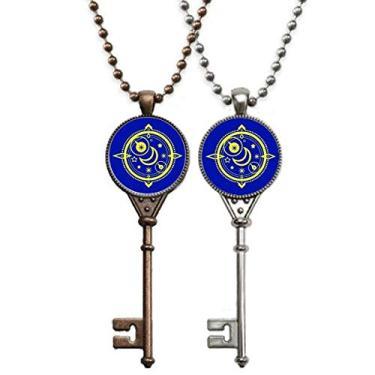 Imagem de OFFbb-USA Moon Miraculous Spell Key Necklace Pendant Jewelry Decoração de casal