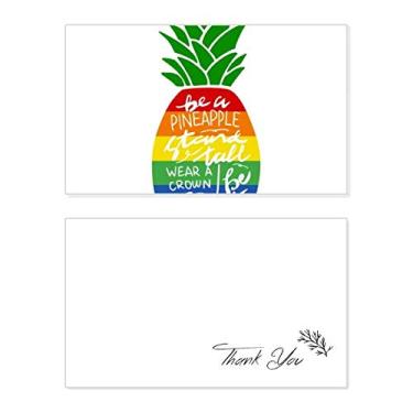 Imagem de Abacaxi, arco-íris, citação, bandeira LGBT, cartão de agradecimento, papel de aniversário, agradecimento de casamento