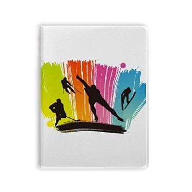 Imagem de Caderno de ilustração de grafite de esqui esportivo, capa de goma para diário