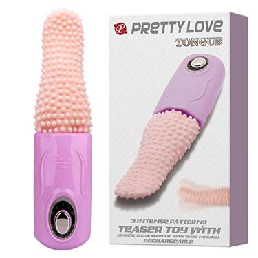 Imagem de Estimulador Formato Língua com 3 Modos de Vibração e Rotação - PRETTY LOVE TONGUE - Sexshop