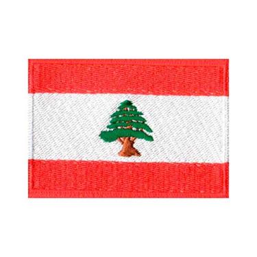 Imagem de Patch Bordado - Bandeira Líbano Oficial BD50029-167 Fecho de Contato