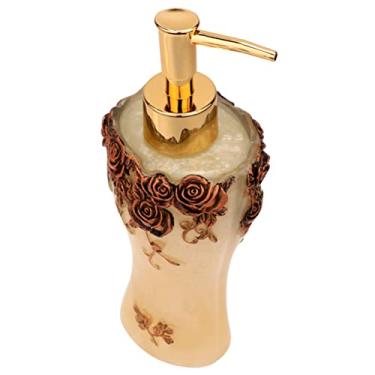 Imagem de Gogogmee espelho de mesa de gato recipiente de loção sabonete garrafa de bomba vazia garrafa dispensadora de estilo europeu doméstico engarrafado frasco de loção líquido para lavar as mãos