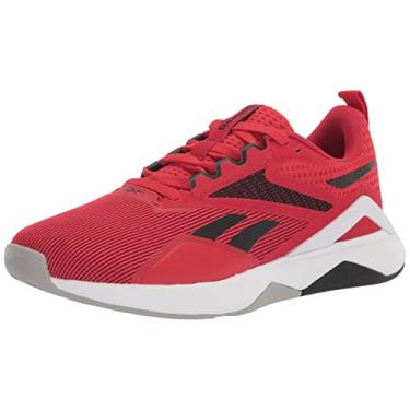 Imagem de Reebok Tênis masculino Nanoflex Tr 2.0 Cross Trainer, Vetor vermelho/preto/branco, 6.5