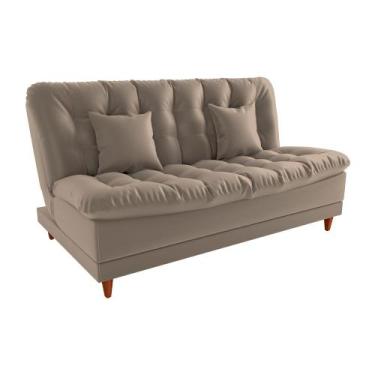 Imagem de Sofá Cama Day 185cm Reclinável Manual Veludo Capuccino - Sallar Home