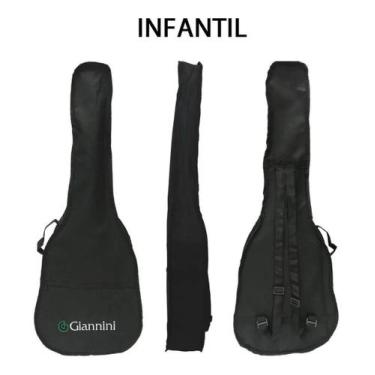 Imagem de Capa simples p/ violão infantil "giannini"  com alças e bolso