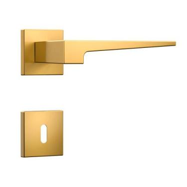 Imagem de Fechadura Para Porta Interna Quadrada 40 mm Dourada Stam