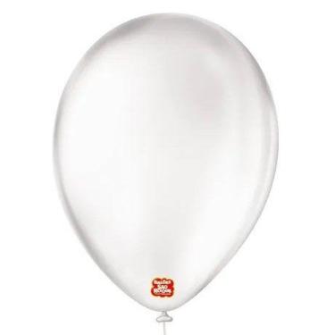 Imagem de Balao 9 liso c/50 branco polar sao roque - são roque