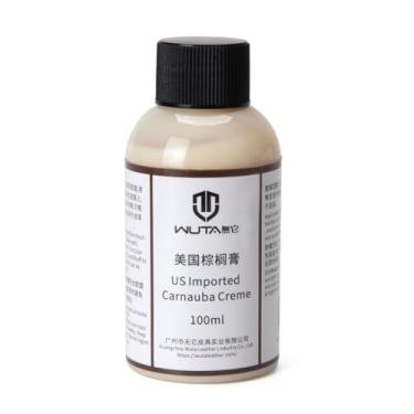 Imagem de WUTA Creme Carnaúba Acabamento Cera Protetor Revestimento de Couro Curtido Vegetal Alto Brilho DIY Agente de Acabamento de Couro Liso, Assento de Carro, Bota, Sapato, Bolsa (100 ml)