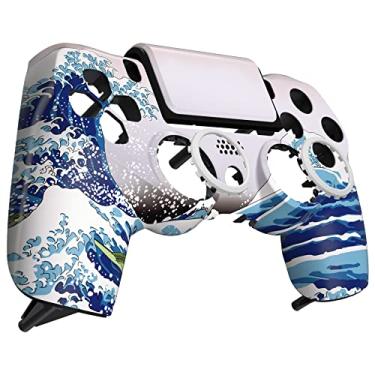 Imagem de eXtremeRate Capa De Substituição Para Touchpad The Great Wave Ghost, Protetora Com Revestimento Redesenhado, Compatível Controle Ps4 Slim Pro Jdm-040/050/055 - Não Incluso