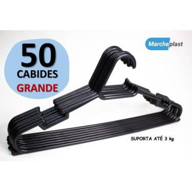 Imagem de Cabide Adulto Redondo Premium Reforçado Grande Kit Com 50 Unidades - M