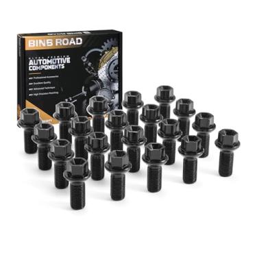 Imagem de BINB ROAD 20 peças M14 x 1,5 parafusos de roda e porcas 0009908307 compatível com Mercedes Benz C300 E350 CLA250 GL350 ML350 SLK350 W204 W211 C209 W164 W251