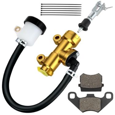 Imagem de CILOYU Coleman KT196 Go Kart Cilindro mestre de freio com pastilhas de freio substituição para 196cc 6,5hp Coleman 200GK Go Cart Powersports peças acessórios de montagem ouro