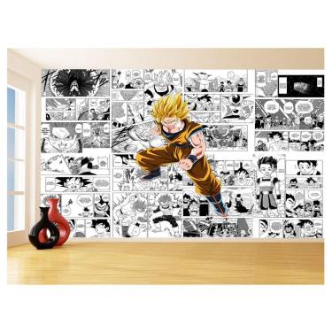 Imagem de Papel De Parede Dragon Ball Goku Página Manga 3,5M Dbz682