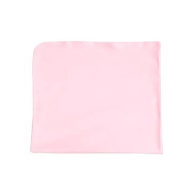 Imagem de Manta Cueiro Bebê de Malha Macia Com Viés 100% Algodão 80x90cm (Rosa Bebê)