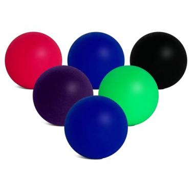 Imagem de Bolas de praia de reposição para bolas de raquete de praia para uso com Beachball®, Smashball®, Kadima®, Watercolors® e outros jogos de raquete de praia e tênis de praia | 6 bolas de remo em cores de alta visibilidade