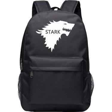 Imagem de Mochila escolar Stark Wolf Head Anime Oxford Cloth 30x18x45cm