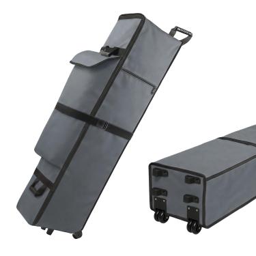 Imagem de Bolsa de rolo de dossel de 25,4 x 25,4 x 122 cm para barraca de dossel pop-up com alças e bolso resistentes, bolsa de armazenamento com rodas para barraca de dossel de 25,5 x 25,4 cm, peça de