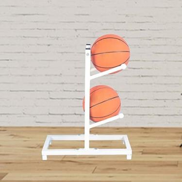 Imagem de ZDJZMGZ Suporte de basquete rack de armazenamento de bolas, rack de armazenamento de garagem rack de bola de exibição de metal adequado para garagem doméstica