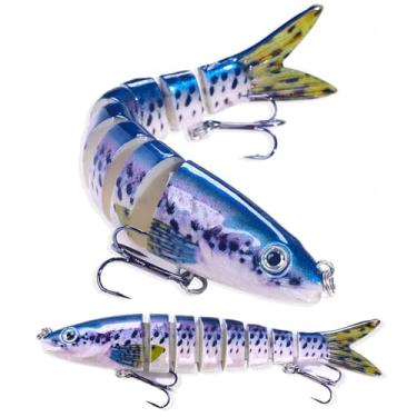 Imagem de Isca Artificial Pike Wobblers Dura com Múltiplas Junções Swimbait Crankbait de Pesca Realista Esterco