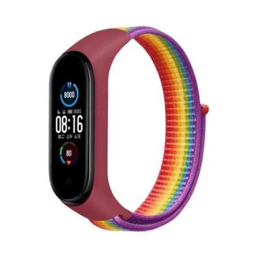 Imagem de Pulseira De Nylon Respirável Para Xiaomi Mi Band 7 6 5 4 3 8, Correia 