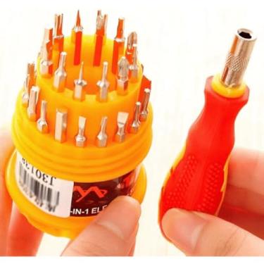 Imagem de Kit de Chaves de Precisão 31 em 1, Torx Fenda Allen, para Conserto de Celular Tablet Notebook, com Estojo Organizador, Ponta Magnética