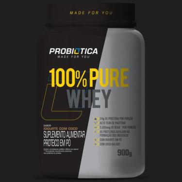 Imagem de 100% pure whey iogurte com coco 900g - PROBIOTICA