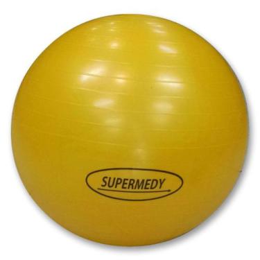 Imagem de Bola de Pilates 55 cm Amarela c/ Bomba Supermedy