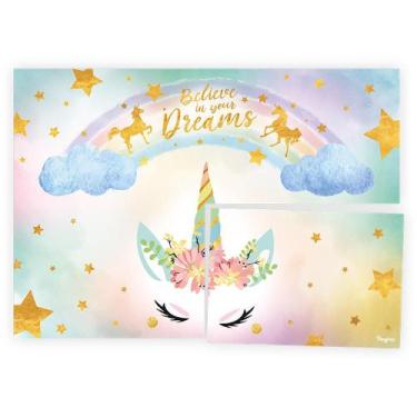 Imagem de Painel Decorativo 126X88 Cm Festa Unicornio 2 01 Unidade - Regina - Ri