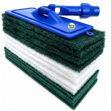 Imagem de Kit Limpeza Completa 3 em 1 Com 12 FIBRAS + Suporte LT tiras autocolan