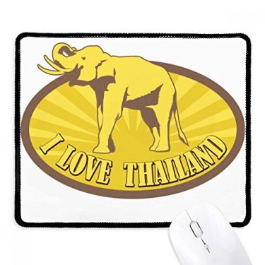 Imagem de Tapete de borracha para jogos Thailand I Love Thailand Elephant Mousepad com bordas costuradas
