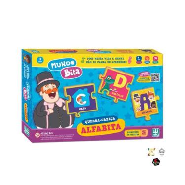 Imagem de Mundo Bita Quebra Cabeça Alfabita 26 peças em madeira Nig - NIG brinqu