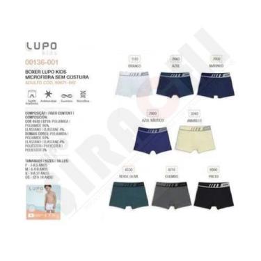 Imagem de Cuecas lupo infantil confort microfibra kit c/ 6 lupo 136, Sortidas, G