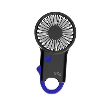 Imagem de IEUDNS Ventilador de mão pessoal Ventilador de mão versátil 2 em 1 Design reforçador de aderência Função para compras Concerto Casa Praia Viagem, Azul