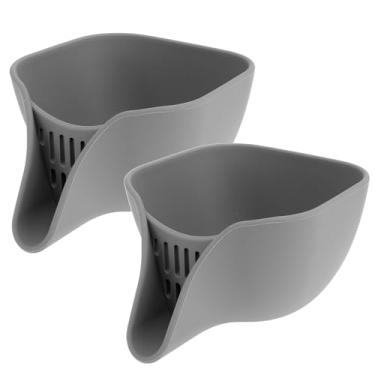 Imagem de Cesta de drenagem de silicone multifuncional com bico, escorredor para cozinha, coador de cozinha para alimentos, tigela de escorredor para lavar salada de frutas e legumes, pode ser lavada na