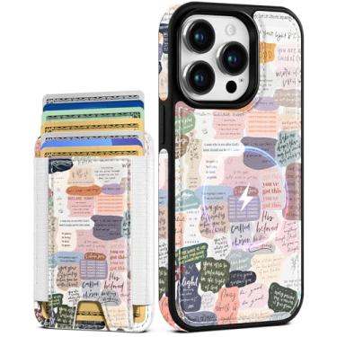 Imagem de Shorogyt Capa carteira para iPhone 13 Pro Max – Serve para 7 cartões, compatível com Magsafe Suporte magnético destacável para cartão de crédito de couro bonito capa de telefone feminina meninas para