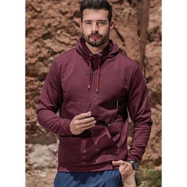 Imagem de Blusão Moletom Aleatory Canguru Comfy Vinho-Masculino
