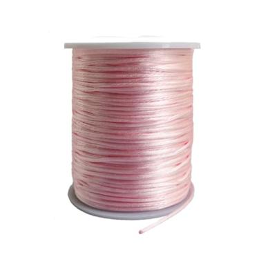 Imagem de Xzhcy Cordão de cetim de nylon de 2 mm, 110 metros, fio trançado de seda, cordão de contas para artesanato faça você mesmo, pulseiras da amizade, pingente chinês de nó da sorte, colares de macramê