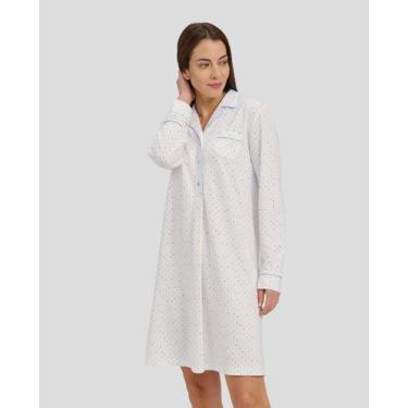 Imagem de Camisola Corações Botões - Lohe, Azul celeste, XG