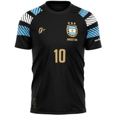 Imagem de Camiseta Filtro UV Argentina Preto Tri Campeã-Masculino