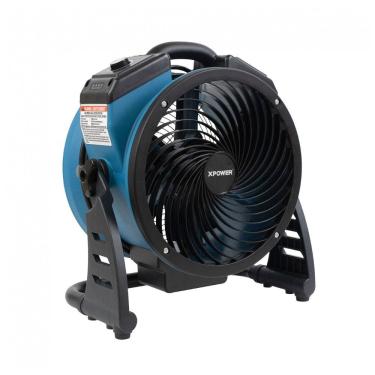 Imagem de Ventilador Portátil XPOWER FC-150B Azul, Motor DC Brushless, Bateria Recarregável 18200mAh, Fluxo de Ar 1000 CFM, 33 cm, 115V
