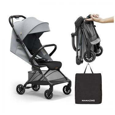 Imagem de Carrinho de Bebê MAMAZING Ultra Air X Cinza Fibra de Carbono, Ultra-leve < 4,5 kg, Recl...