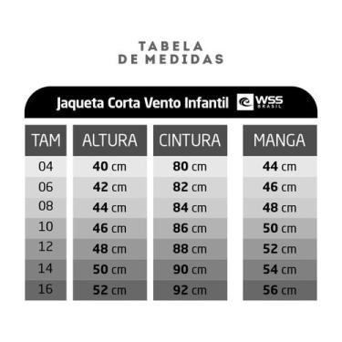 Imagem de Jaqueta Corta Vento Light Infantil Azul Menina WSS Classic - WSS BRASI