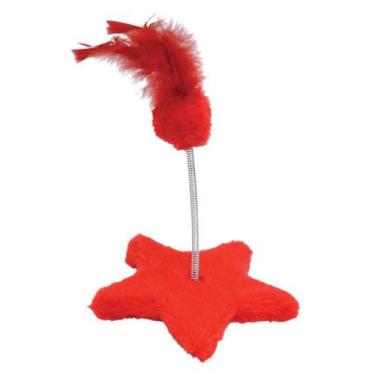 Imagem de Brinquedo Arranhador Estrela para Gatos São Pet - Vermelho